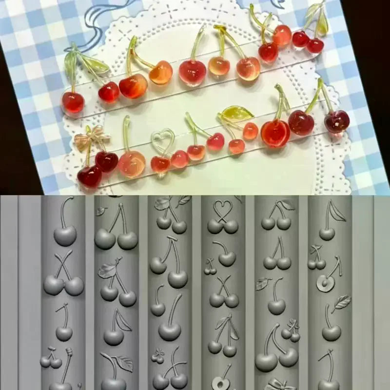Cherry Silicone Resin Mold – DIY Nail Art & Jewelry Charms Resin Craft Mold QXL
