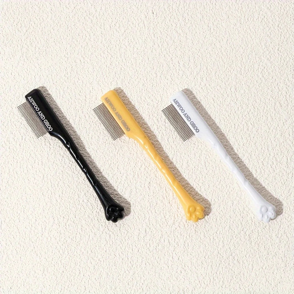 Pet Eye Cleaning Brush & Tear Stain Remover Comb | Dogs & Cats Pet Grooming Tool QXL