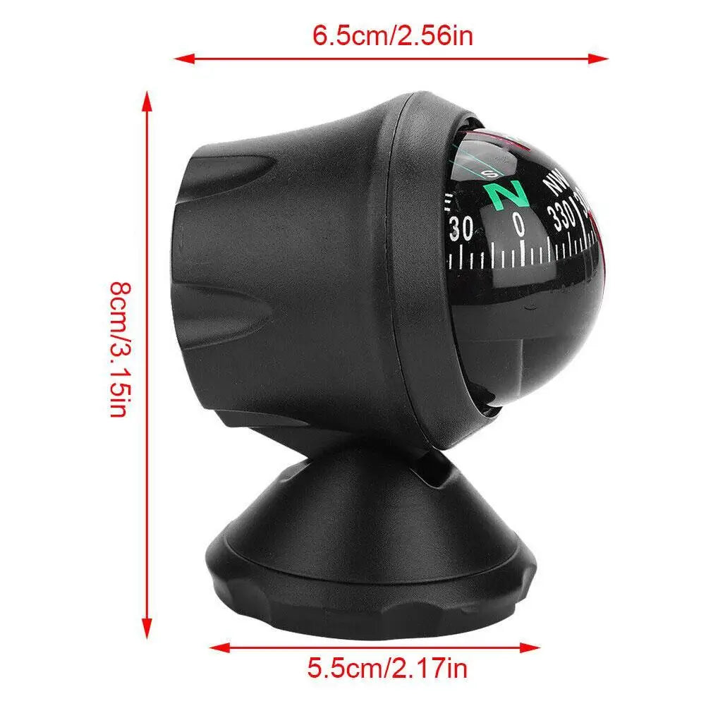 360° Ball Compass Car Dashboard Navigator | ABS Accessory Car Dashboard Compass QXL