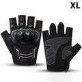 Half Finger Cycling Gloves | Unisex Riding & Fitness Gloves Half Finger Sports Gloves QXL black XL