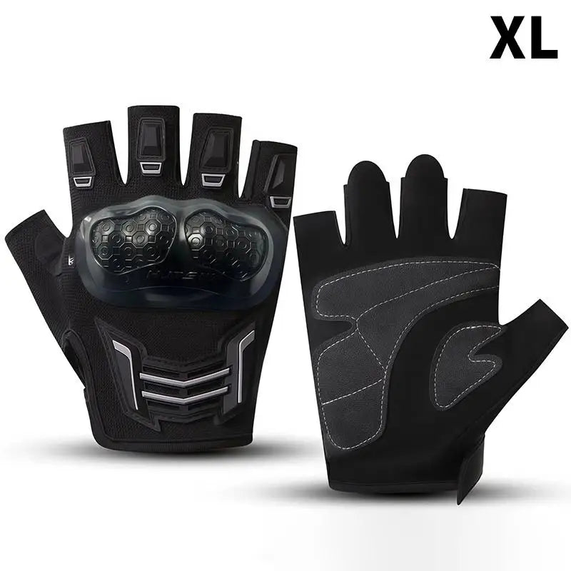 Half Finger Cycling Gloves | Unisex Riding & Fitness Gloves Half Finger Sports Gloves QXL black XL