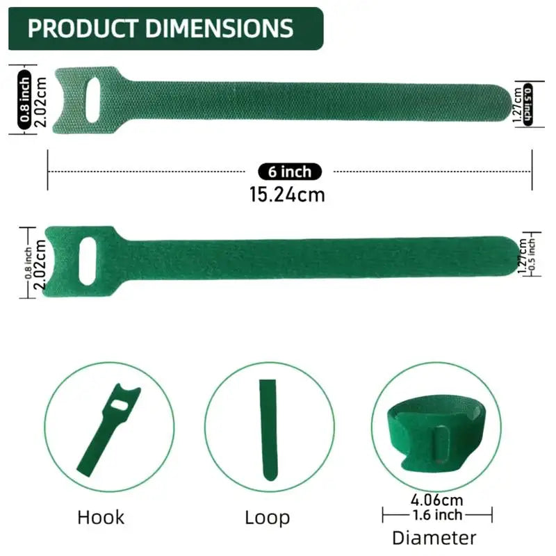Adjustable Nylon Plant Ties 50/100/200pc | Reusable Garden Garden Plant Ties QXL