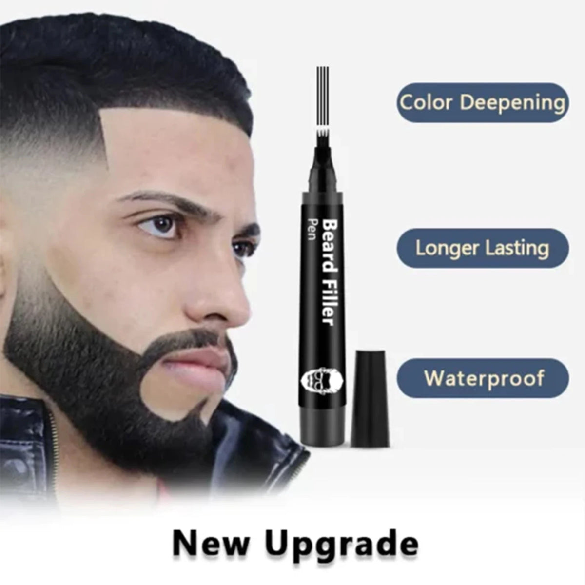 4-Tip Waterproof Beard Filler Pen & Brush Kit | East Moon Beard Filler Pen QXL