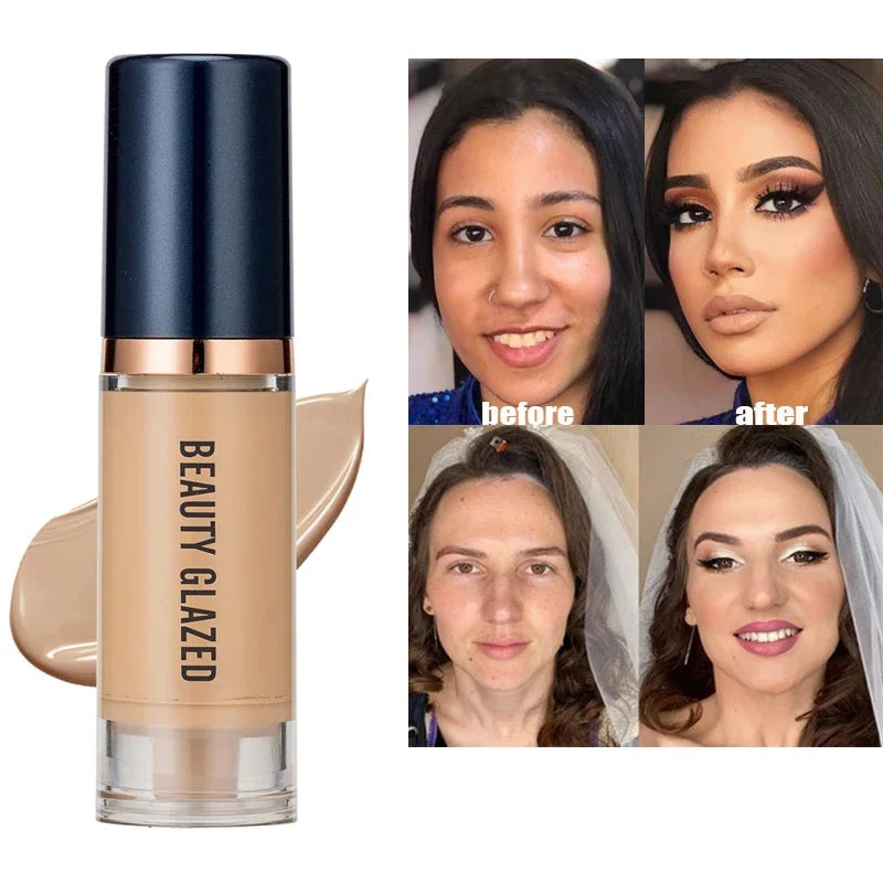 6-Shade Waterproof Liquid Foundation – Oil Control & Coverage Liquid Foundation QXL