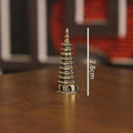 Brass Fisherman Mini Figurine | Retro Desktop Statue Décor Decorative Figurine QXL A1