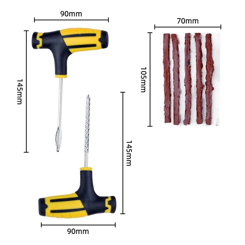 Tubeless Tire Repair Kit – Car, Bike & Motorcycle Plug Set Tire Repair Kit QXL