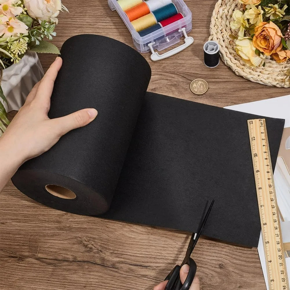Black Cut-Away Embroidery Stabilizer Backing 7.9" x 50 Yd Roll Embroidery Stabilizer QXL