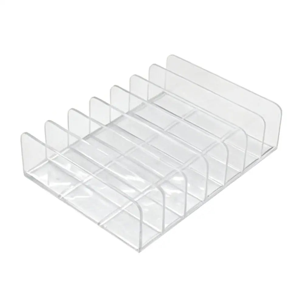 7-Section Clear Acrylic Makeup Organizer & Display Stand Makeup Organizer Stand QXL L 7 grid