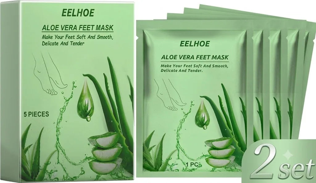 Aloe Vera Foot Mask Socks – Moisturizing & Smoothing 5/10 Pcs Foot Mask Socks QXL 10pcs