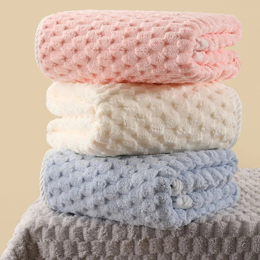 70x140cm Waffle Weave Cotton Bath Towel – Soft & Quick-Dry Bath Towel QXL