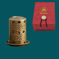 Classic Metal Incense Burner | Traditional Engraving & Gift Box Incense Burner Set QXL 27