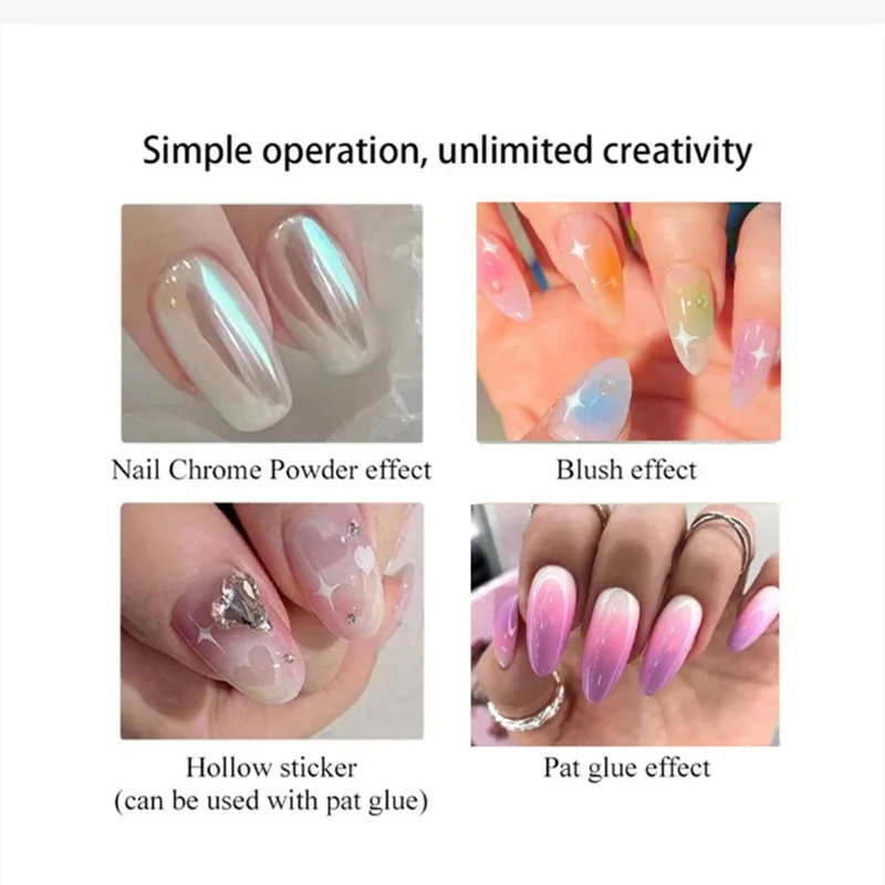 Silicone Nail Art Brush | Mirror Powder & Gradient Applicator Nail Art Applicator QXL