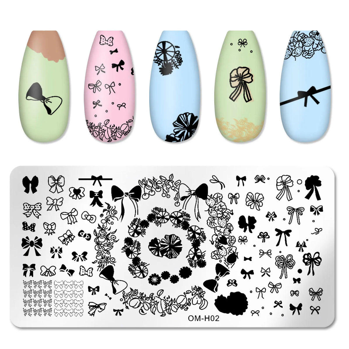FUMOSIK Nail Stamping Plates – Floral, Butterfly & Lace Nail Stamping Plates QXL Style 2