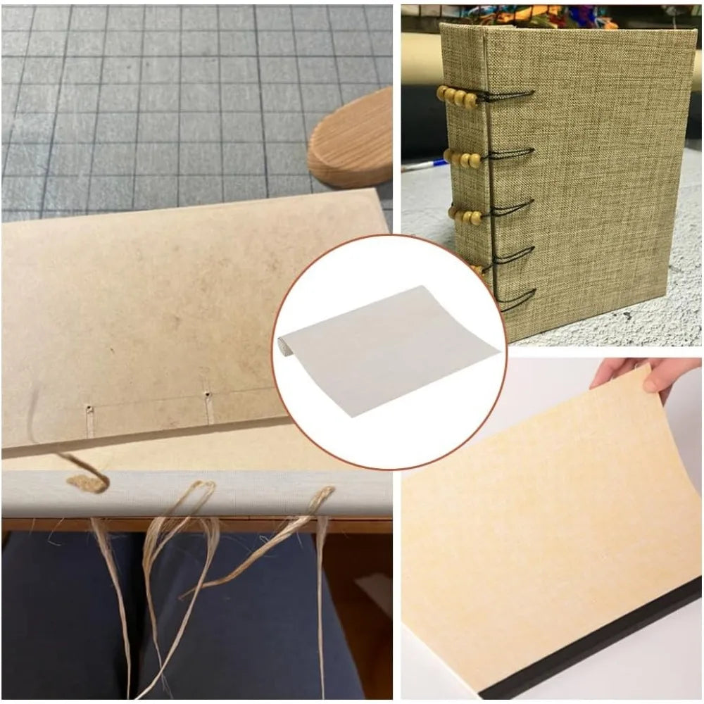 Natural Linen Bookbinding Cloth 29.5x15.7" | Paper-Backed Cover Bookbinding Cloth QXL