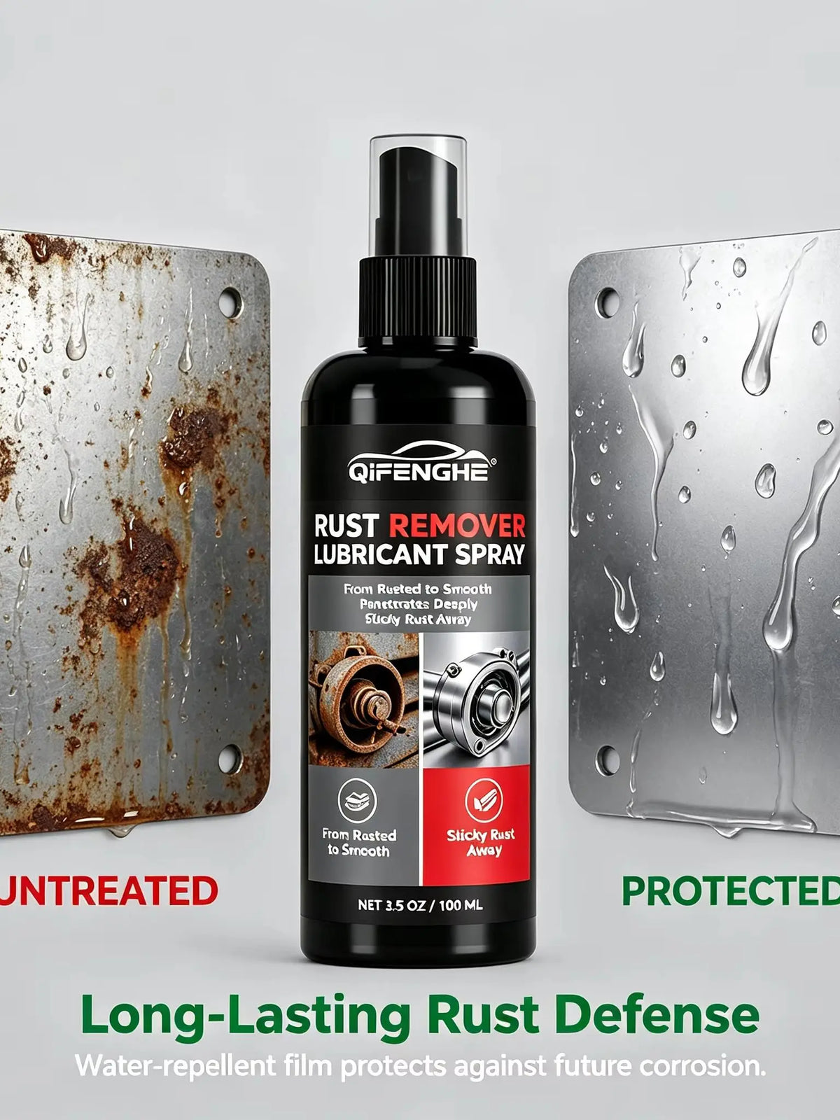 QIFENGHE 100ml Rust Remover Lubricant Spray | Metal & Car Rust Remover Spray QXL