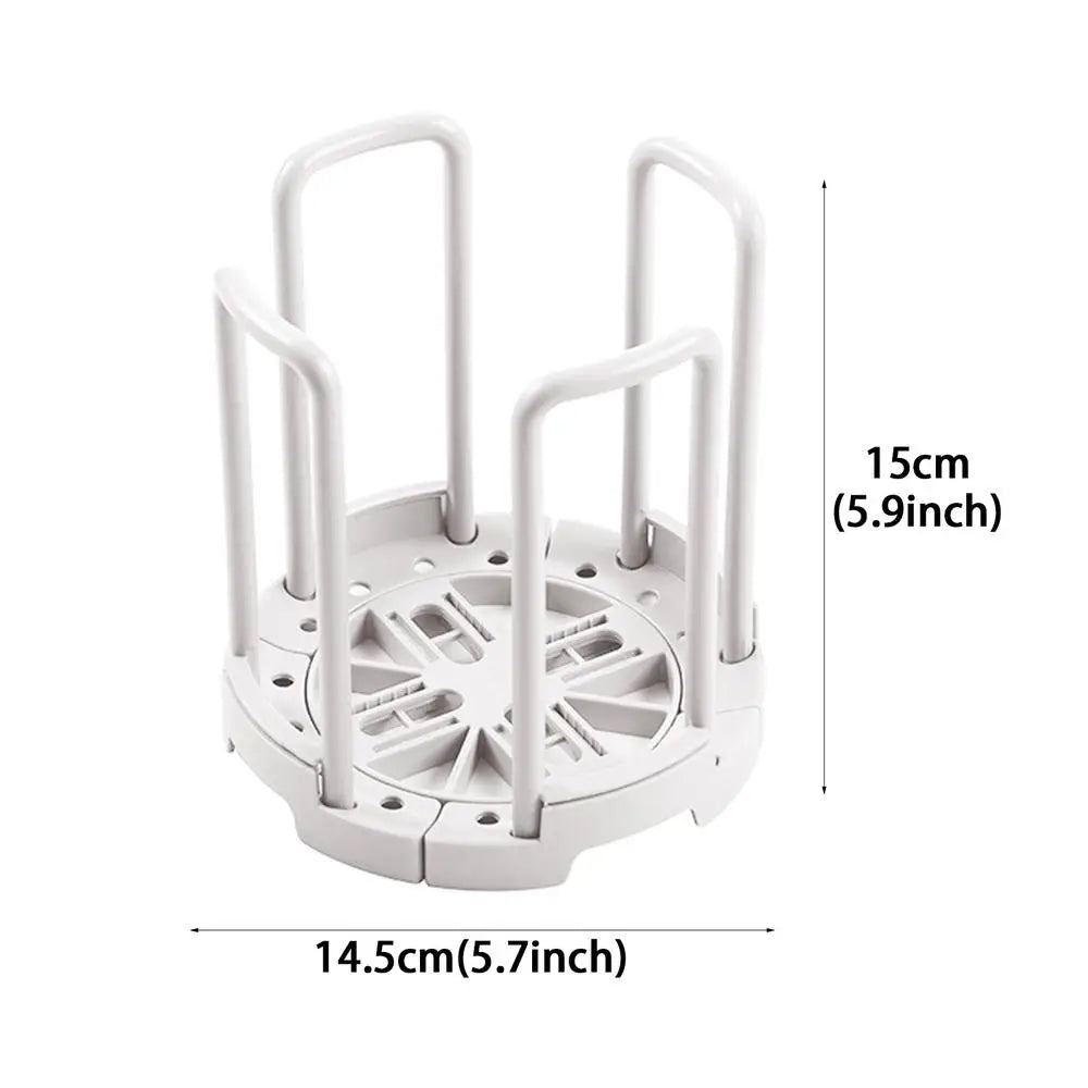 Telescopic Bowl & Plate Holder | Adjustable Kitchen Rack Kitchen Dish Rack QXL White
