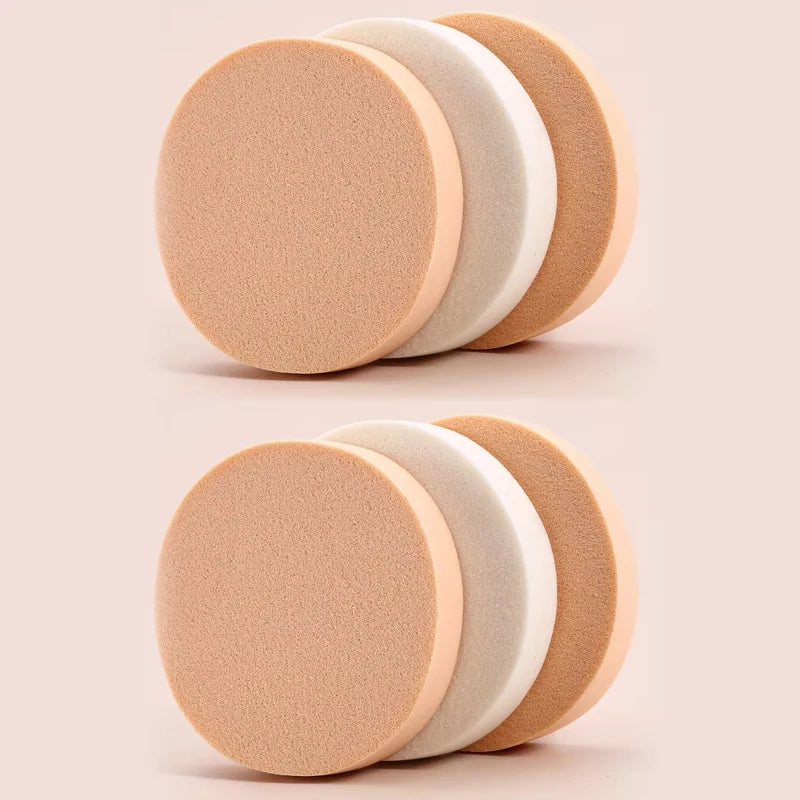 Round Foundation Sponge Puff Set – Wet & Dry Makeup Tool Makeup Sponge Puff QXL Mix 6pcs