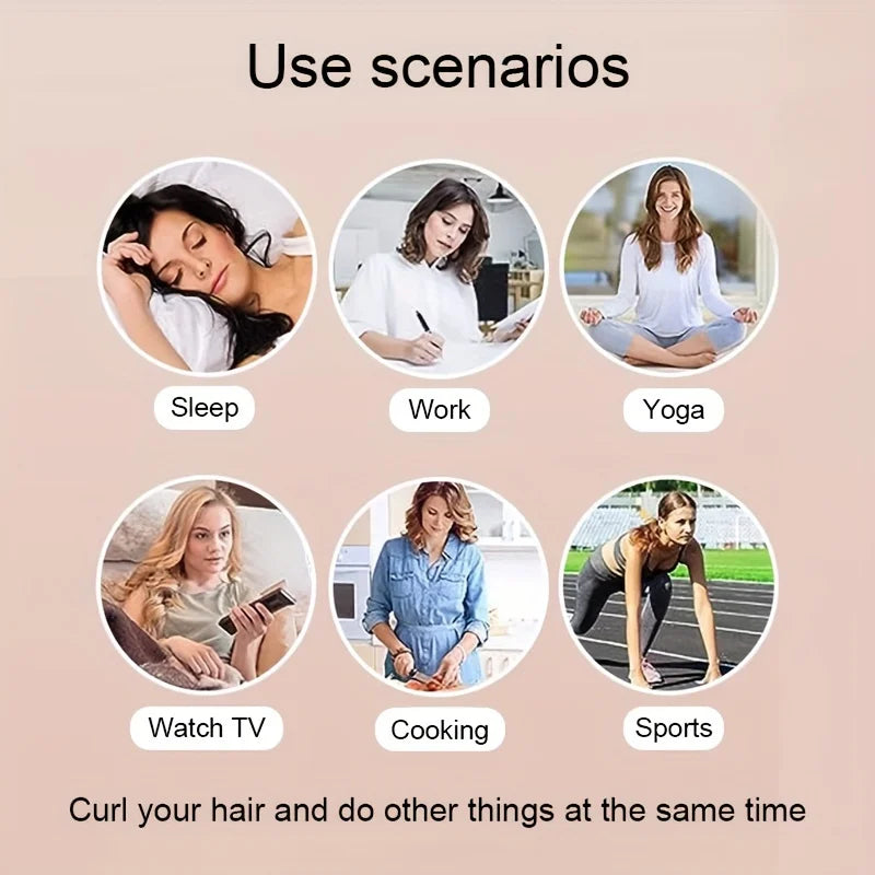 Heatless Curling Rod Headband | No-Heat Overnight Hair Rollers Heatless Hair Curler QXL
