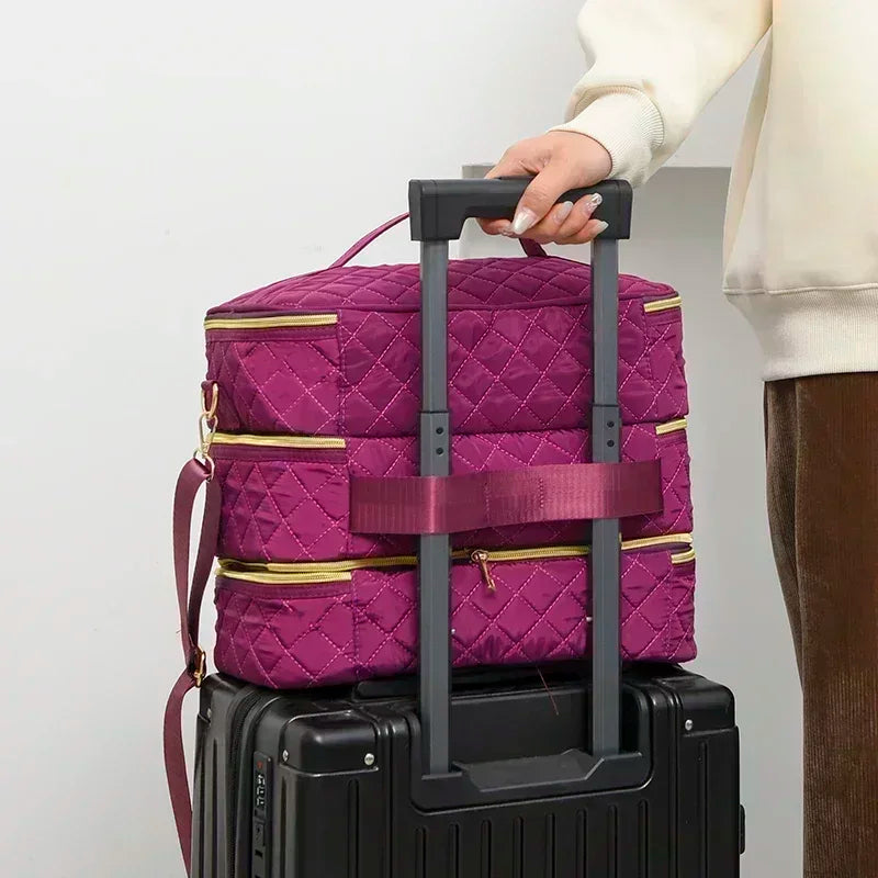 80-Bottle Nail Polish Storage Bag | 3-Layer Travel Organizer Nail Polish Storage Bag QXL