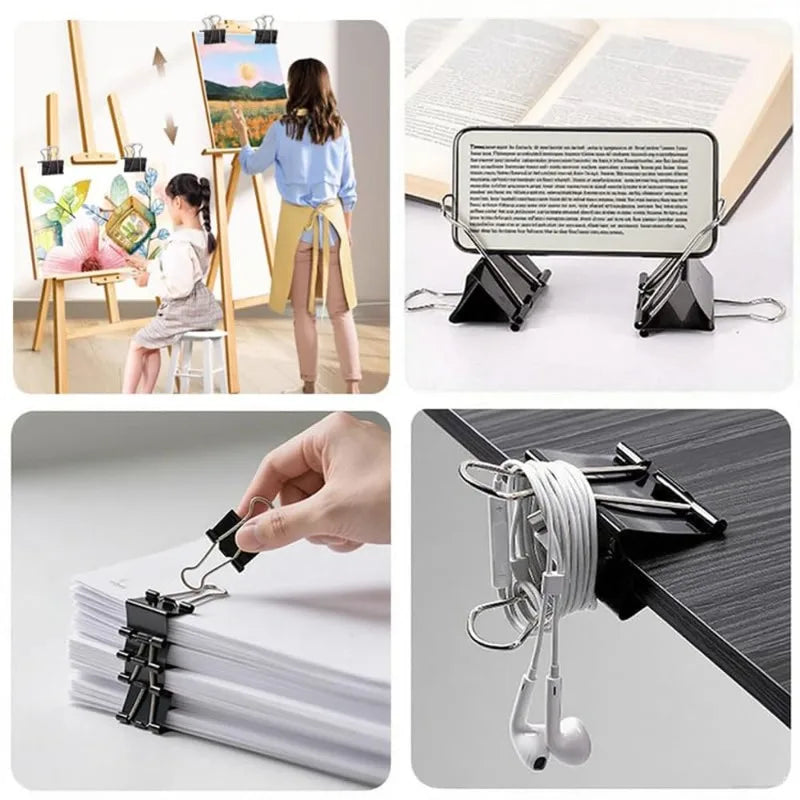 Extra Large 50/60mm Binder Clips | Heavy Duty Paper Clamps Binder Clips QXL