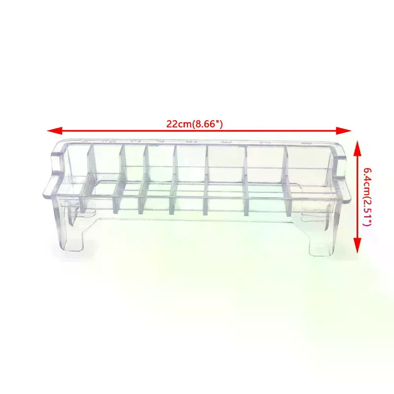 8-Grid Hair Clipper Guide Comb Organizer Storage Box Comb Storage Organizer QXL