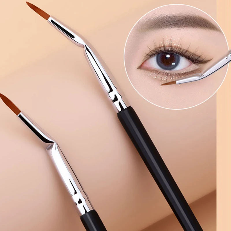 Precision Angled Eyeliner Brush | Bent Ferrule Liner Tool Angled Eyeliner Brush QXL