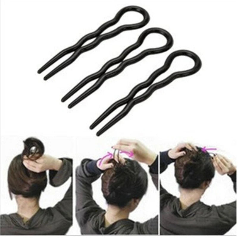 3-Pack Spiral Hair Twist Clips | Braid & Bun Maker Tool Hair Styling Clips QXL