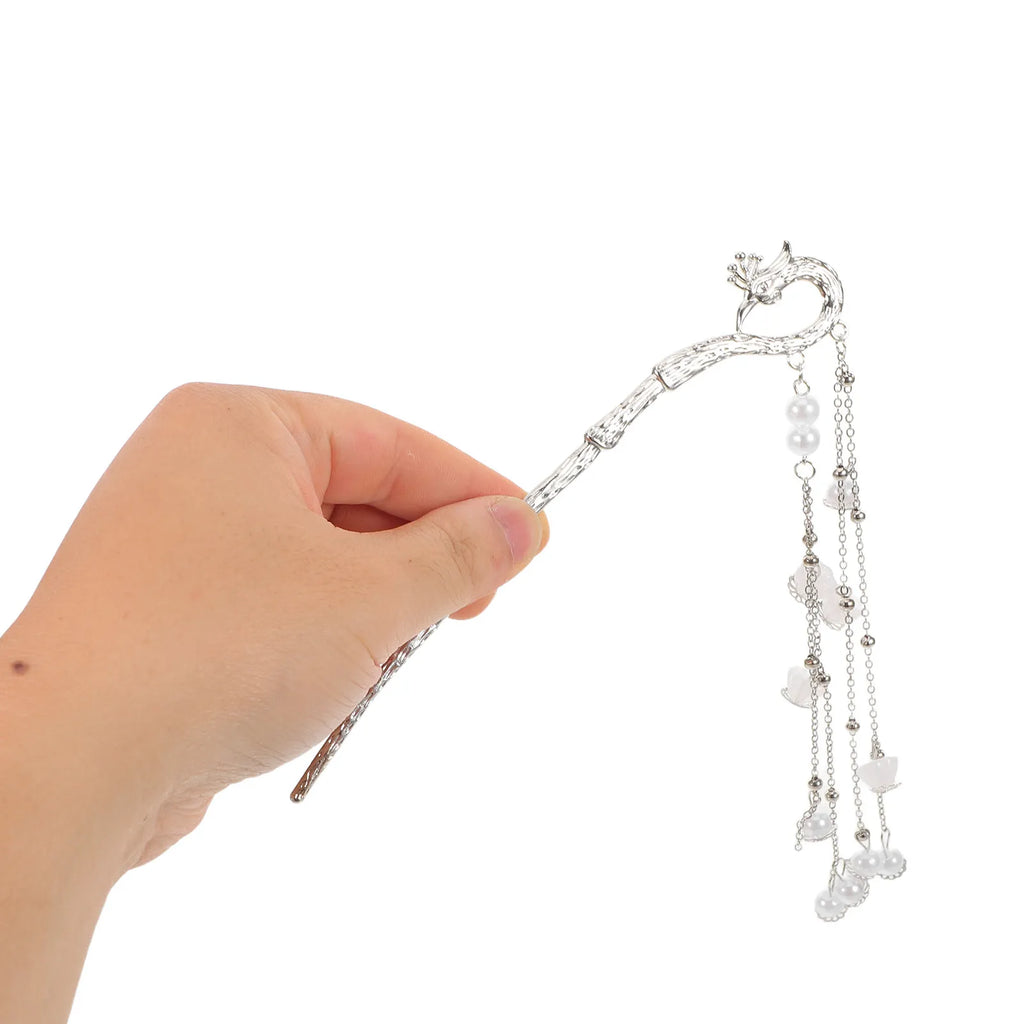 3-Pack Phoenix Tassel Hair Sticks | Vintage Chinese Hairpins Decorative Hair Sticks QXL