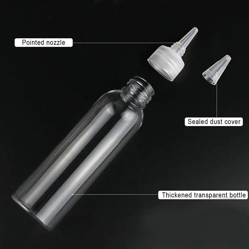 10-Pack Squeeze Needle Tip Bottles 10–120ml | Ink Glue Dye Squeeze Dispensing Bottles QXL