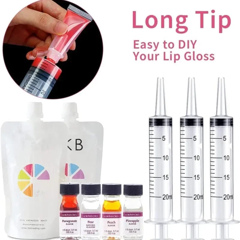 20ml Reusable Plastic Syringes | Hydroponics, Pet & Lab Use Plastic Measuring Syringe QXL