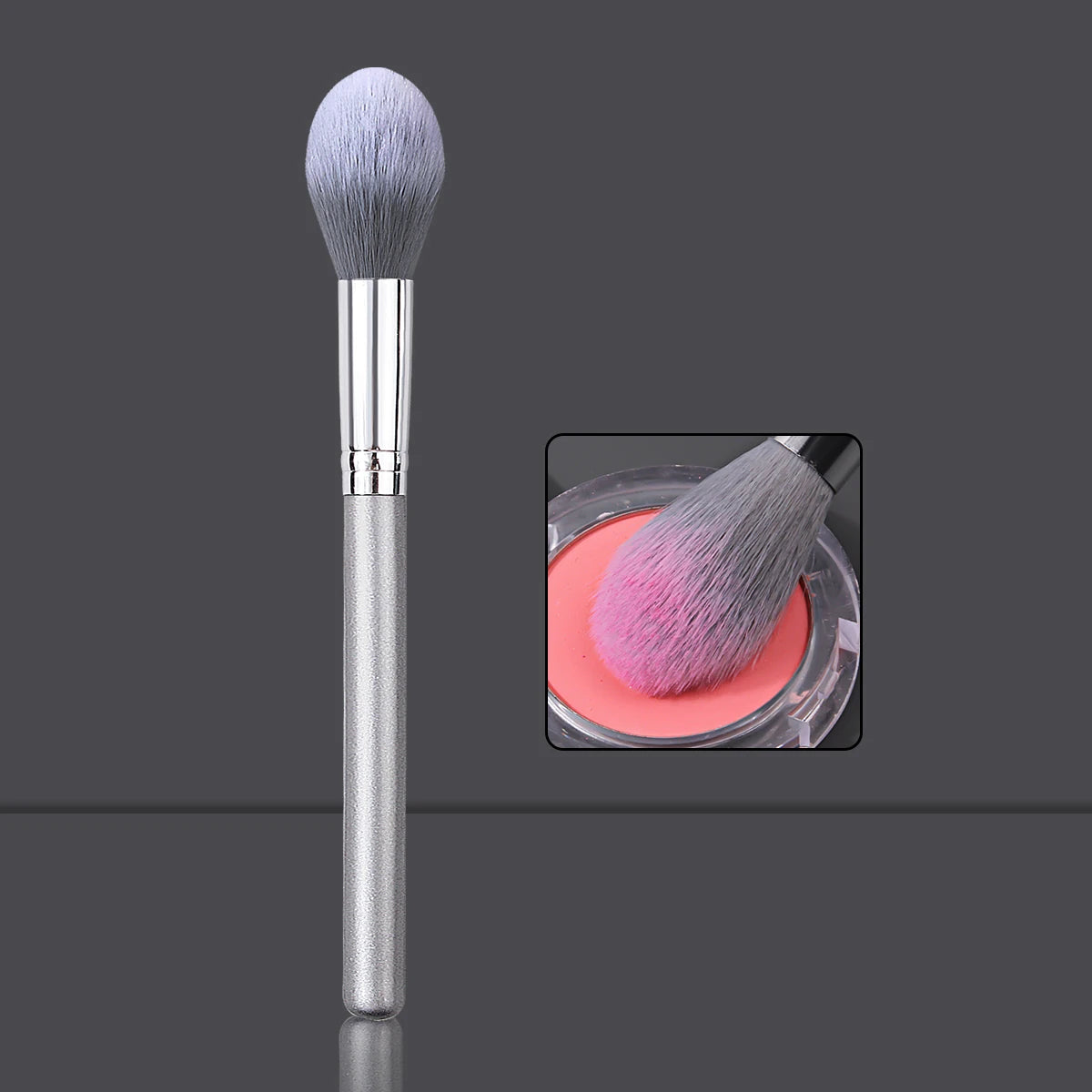 Soft Flame Highlighter & Contour Makeup Brush | QXL Highlighter Makeup Brush QXL Silver