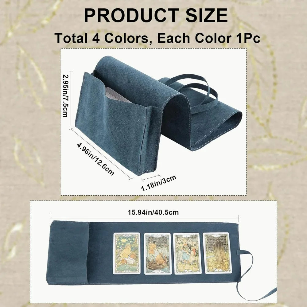 2-Piece Velvet Tarot Card Bag Set – Pouch & Spread Cloth Tarot Card Bag QXL