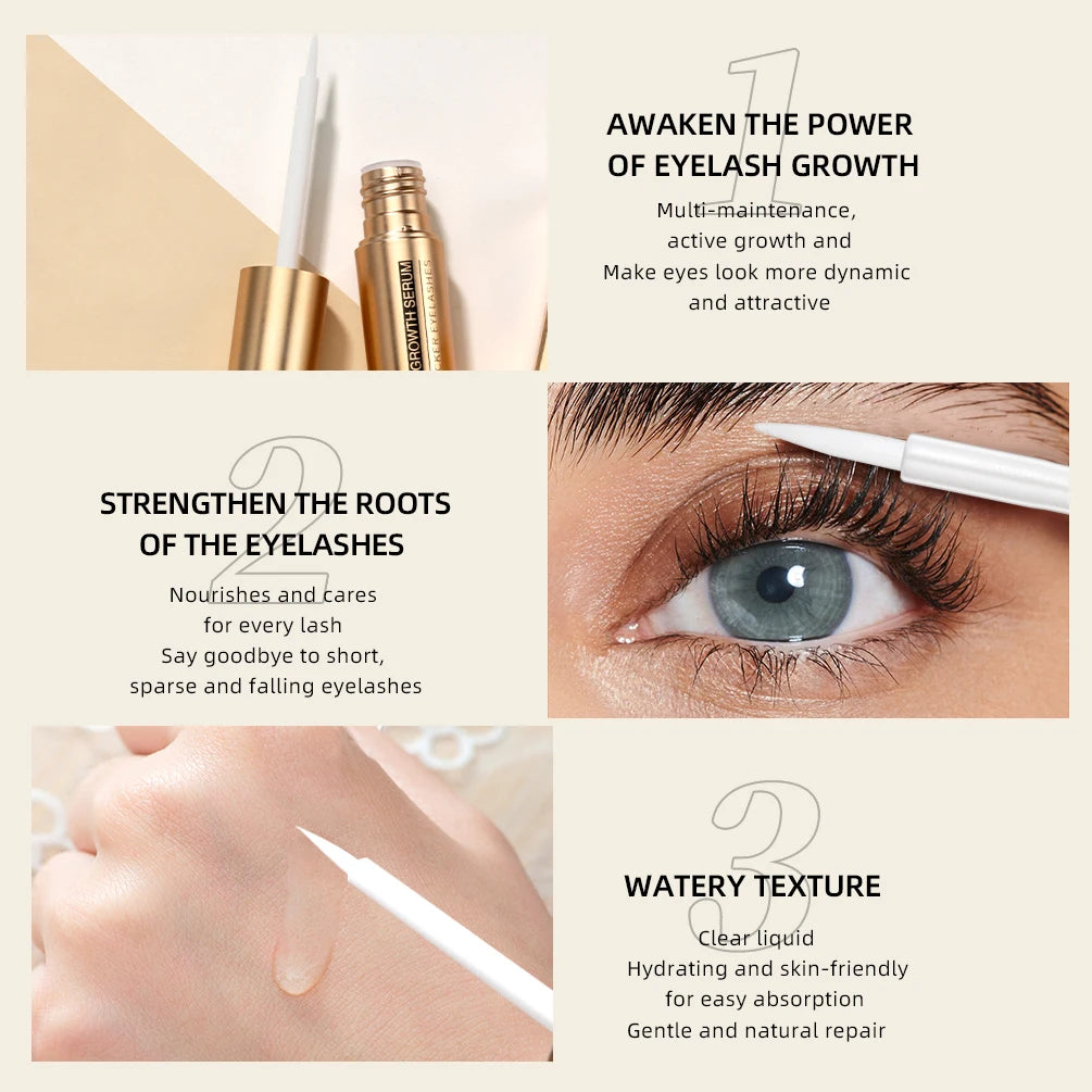 QIBEST Eyelash Growth Serum | Vitamin E Lash Enhancer Lash Growth Serum QXL