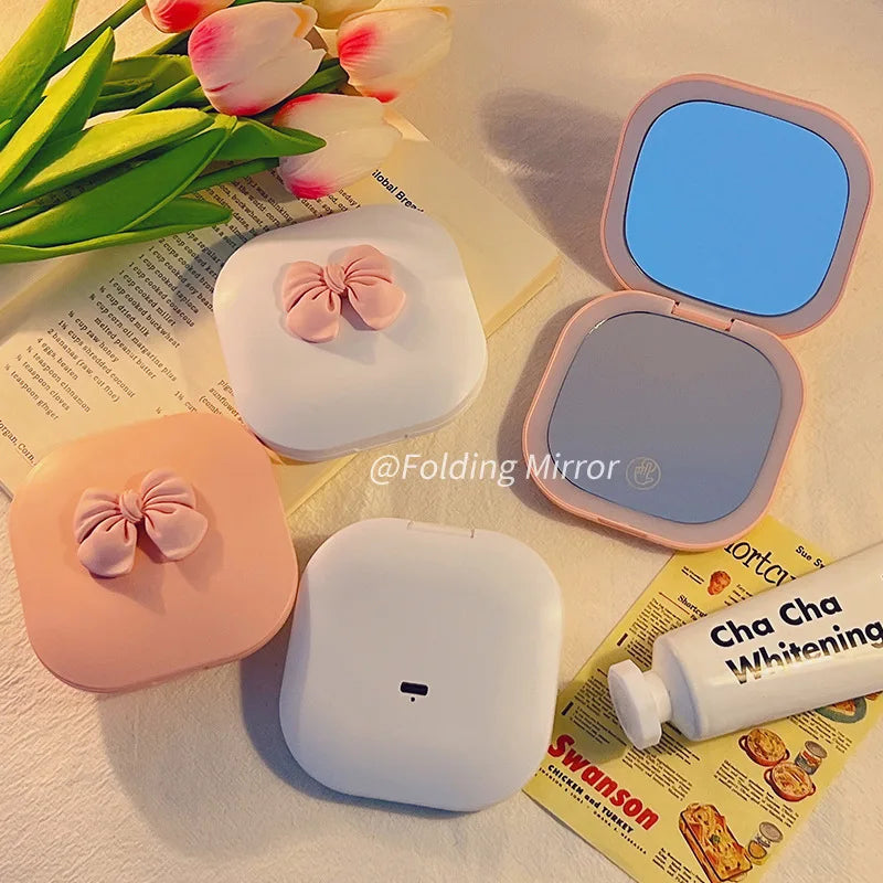 3-Color LED Magnifying Makeup Mirror | Portable Double-Sided LED Makeup Mirror QXL