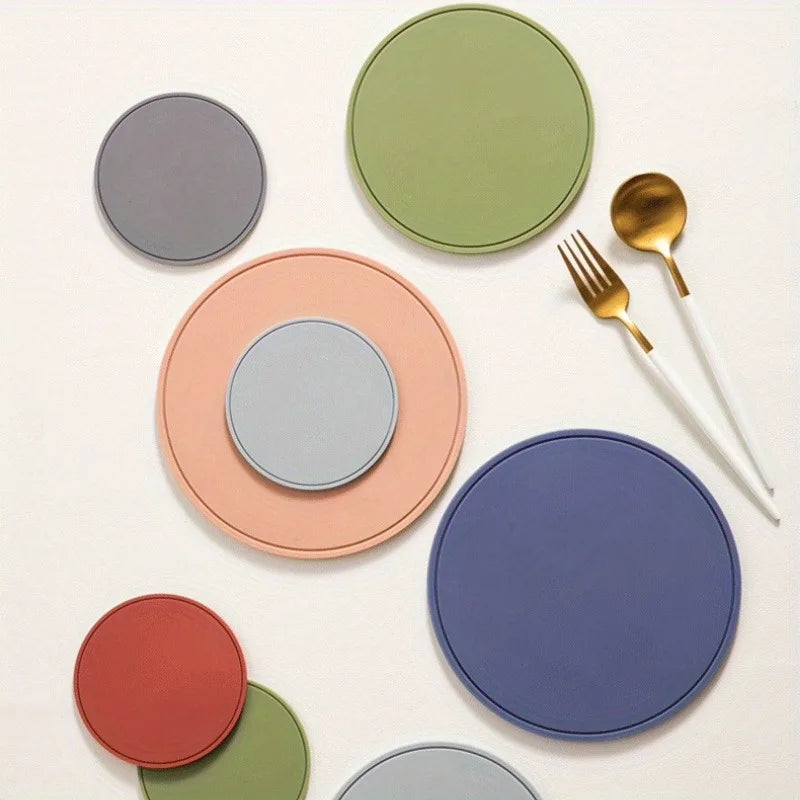 Round Silicone Trivet Mat – Heat-Resistant Pot & Cup Coaster Silicone Trivet Mat QXL