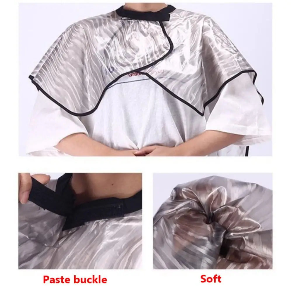 Waterproof PVC Hair Salon Cape | Adjustable Hairdressing Shawl Hairdressing Cape QXL
