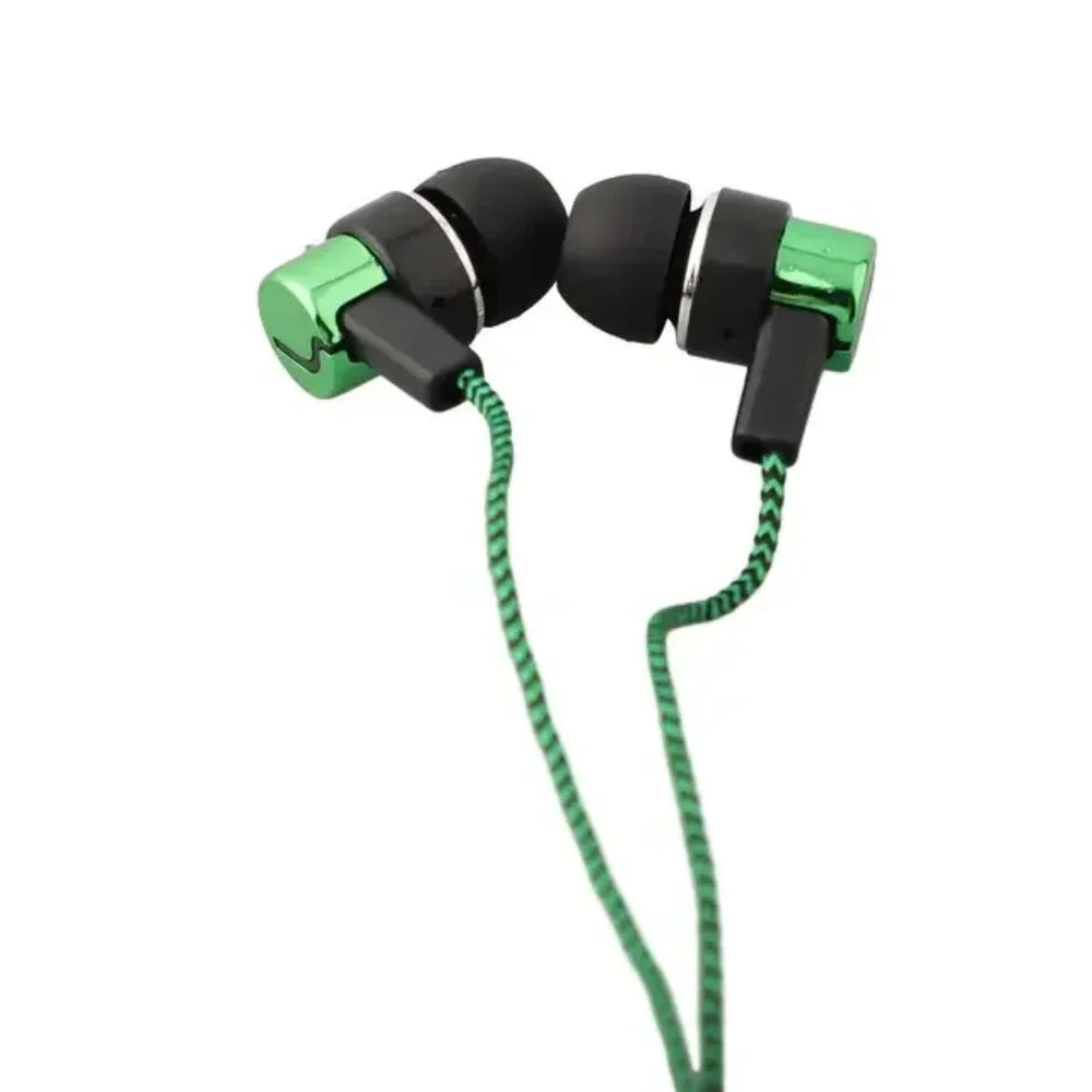 3.5mm Wired In-Ear Earbuds | Bass Stereo Noise Isolating Wired In-Ear Earbuds QXL green