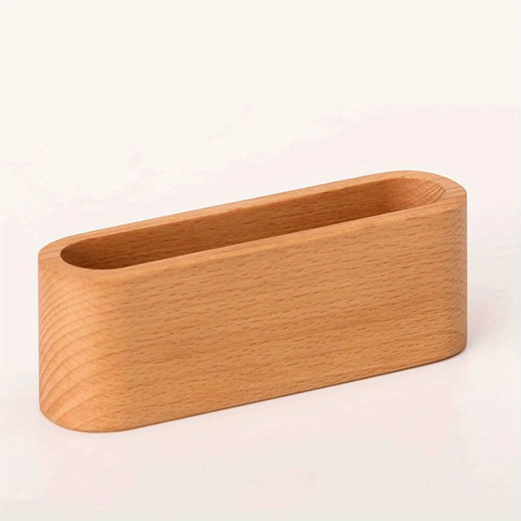 Wooden Business Card Holder | Desktop Office Storage Box Business Card Holder QXL 1pc