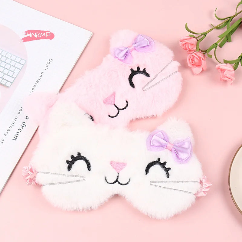 Kids Anime Cat Sleep Mask | Cartoon Blindfold for Travel Kids Sleep Mask QXL