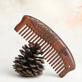 Natural Sandalwood Wood Comb – Anti-Static Wide & Narrow Tooth Wooden Hair Comb QXL 14cmA