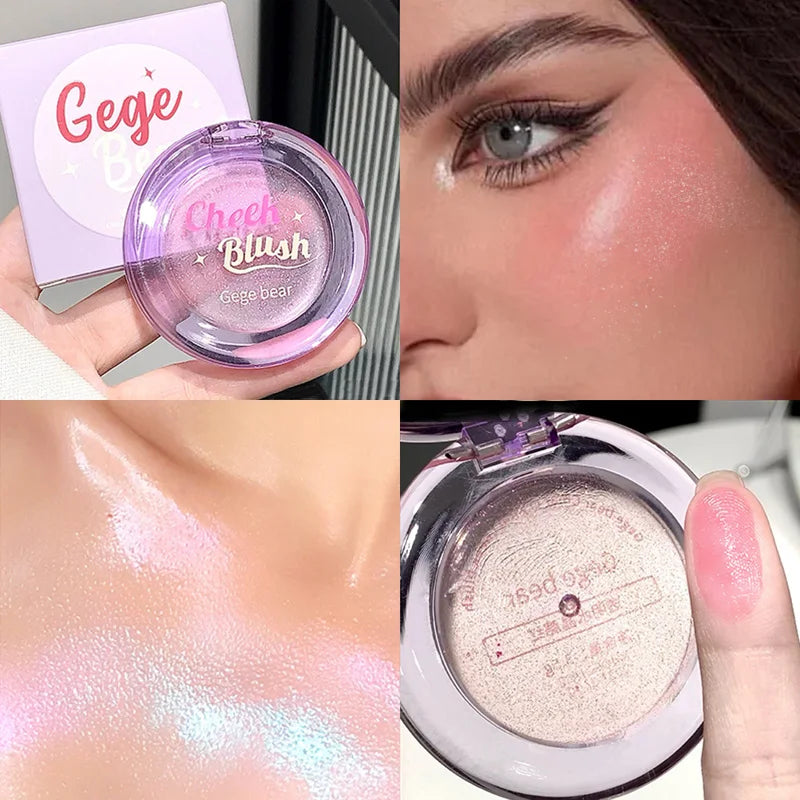 Gogo Bear Crystal Cream Blush | Moisturizing Color Enhancer Cream Blush QXL Light Grey