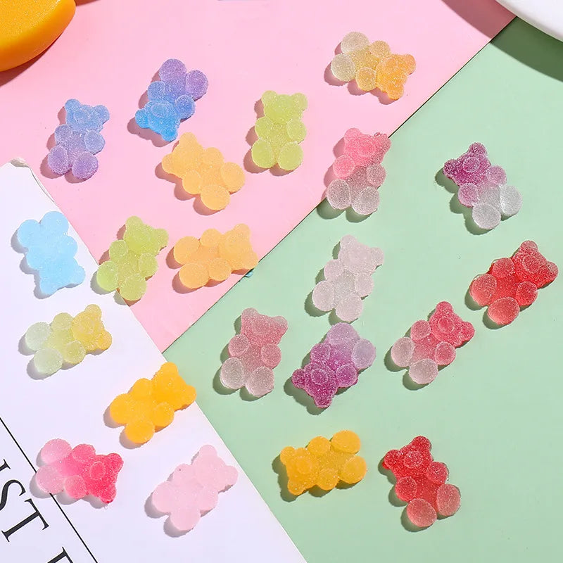 10-Pack Gummy Bear 3D Nail Art Charms | Kawaii Resin DIY Nail Art Charms QXL