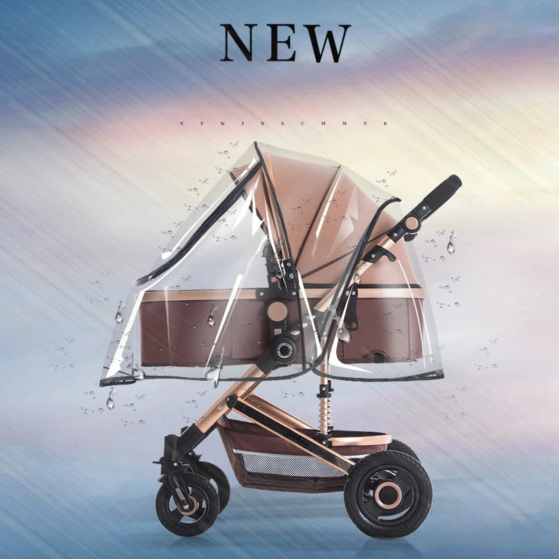 Universal Baby Stroller Rain Cover – Clear PVC Windproof Shield Stroller Rain Cover QXL