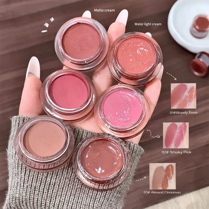 3-in-1 Cream Blush, Lip Gloss & Eye Makeup | Matte Finish Multi-Use Cream Blush QXL
