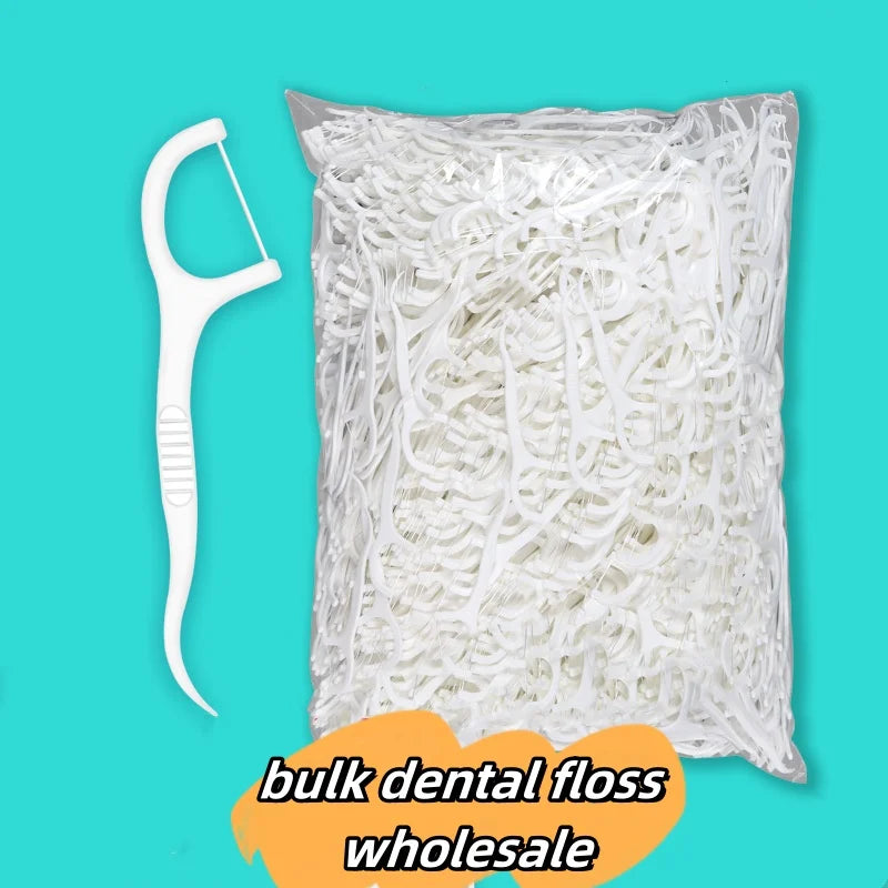 Bulk Dental Floss Picks 100–10000 Pcs | ABS Polymer Dental Floss Picks QXL