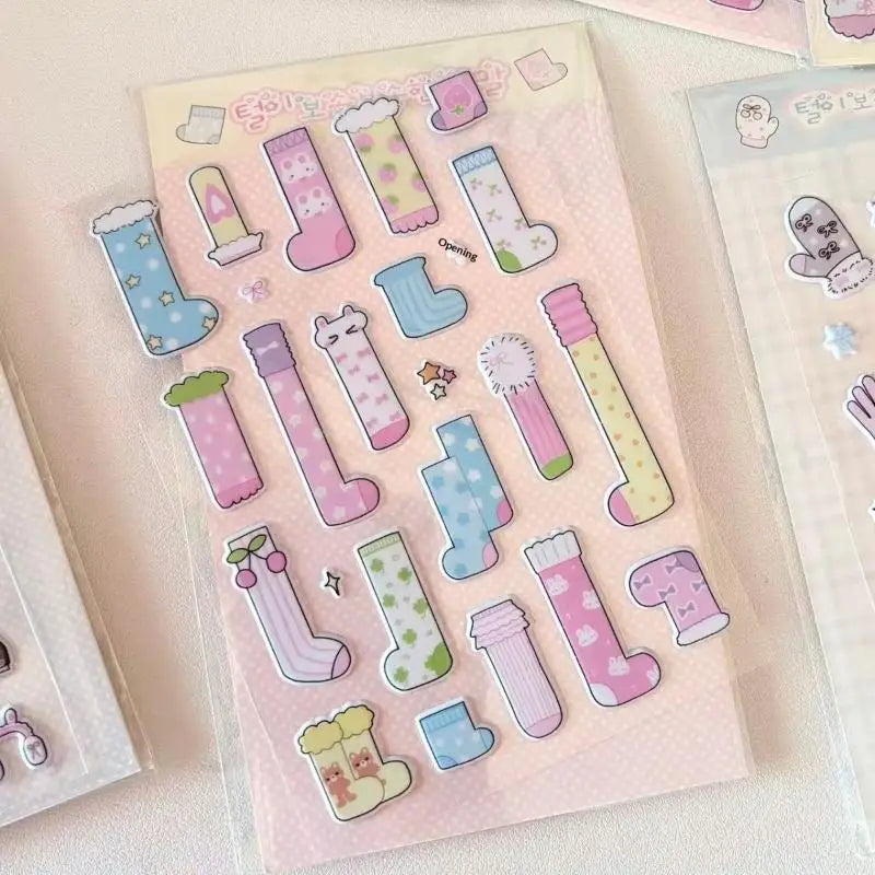 3D Foam Winter Stickers – DIY Scrapbook, Laptop & Journal DIY Craft Stickers QXL A4
