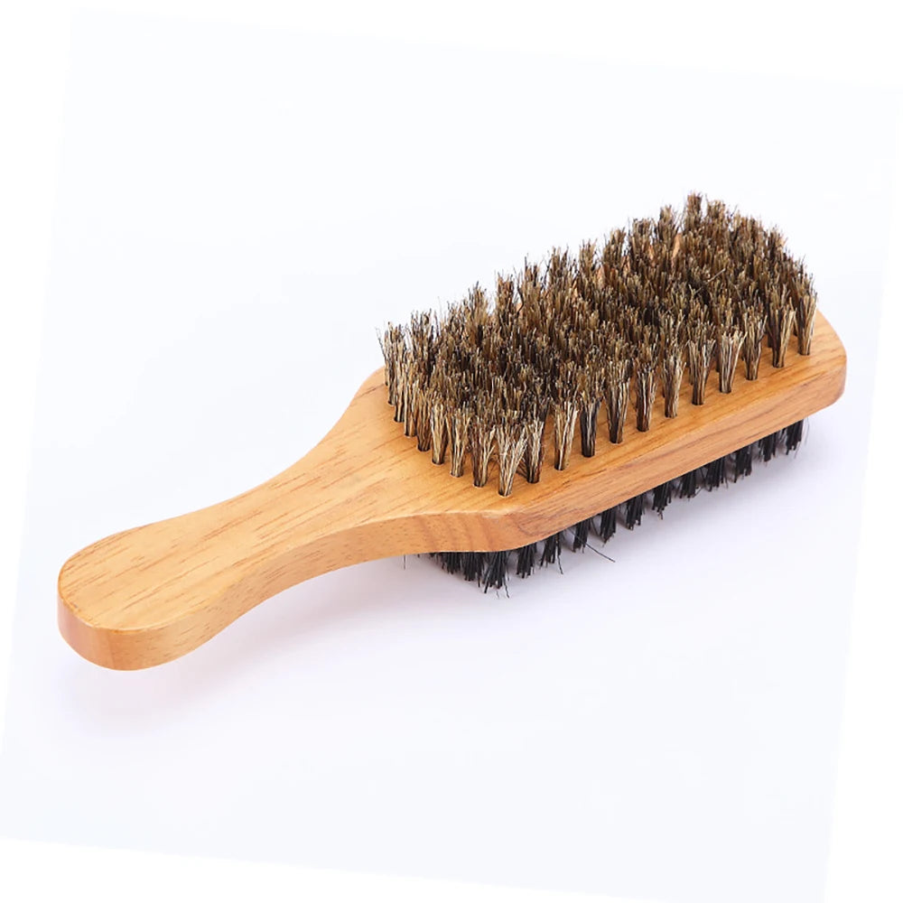 Men's Boar Bristle Hair & Beard Brush | Wood Handle S/M/L Beard & Hair Brush QXL