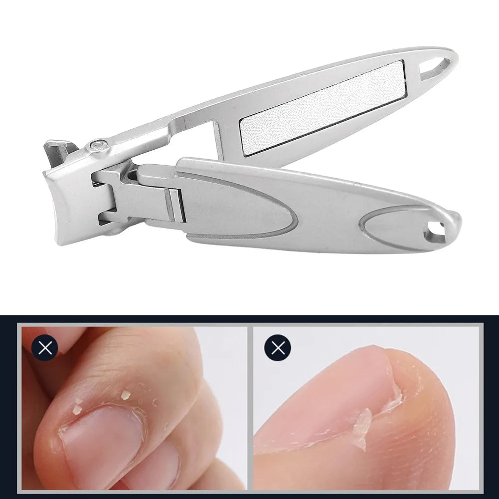 Stainless Steel Nail Clipper | Ultra-Thin Arc Jaw Anti-Splash Nail Clipper QXL