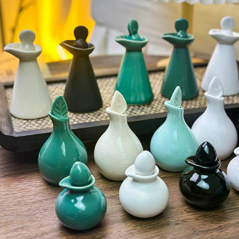 Ceramic Essential Oil Bottle | Refillable Aromatherapy Dispenser Essential Oil Bottle QXL