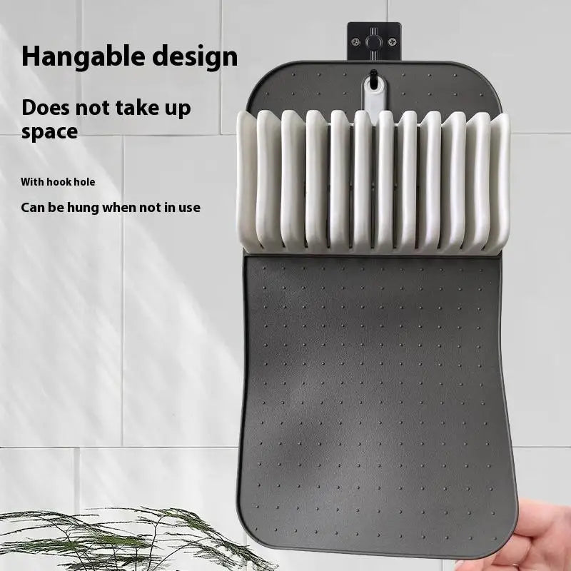 Drawer Knife Organizer | 5 & 11 Slot Non-Slip Soft-Grip Mat Drawer Knife Organizer QXL